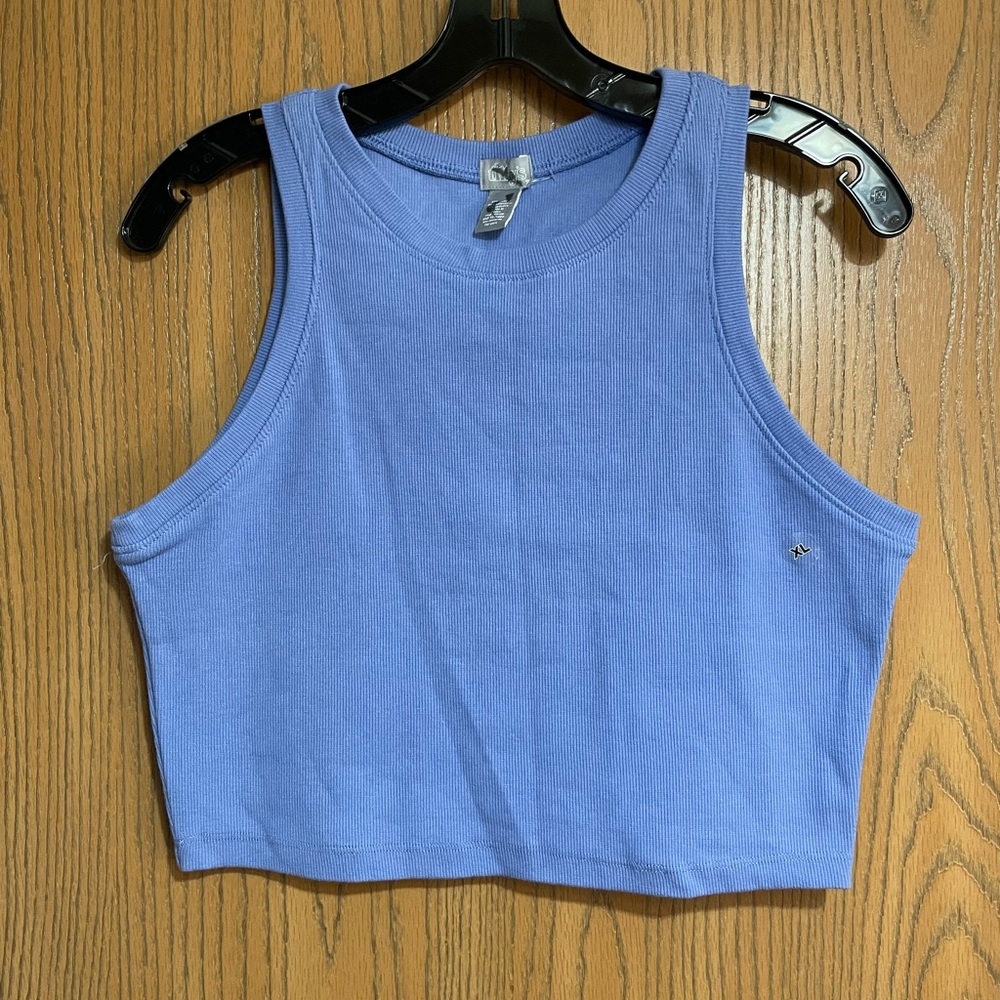 Tilly's Blue Cropped Tank Top